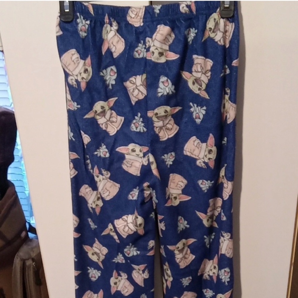 Star Wars Grogu Navy Blue and Light Blue Pajama Top - Picture 7 of 9